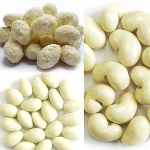 Nuts coated with white chocolate in the UK
