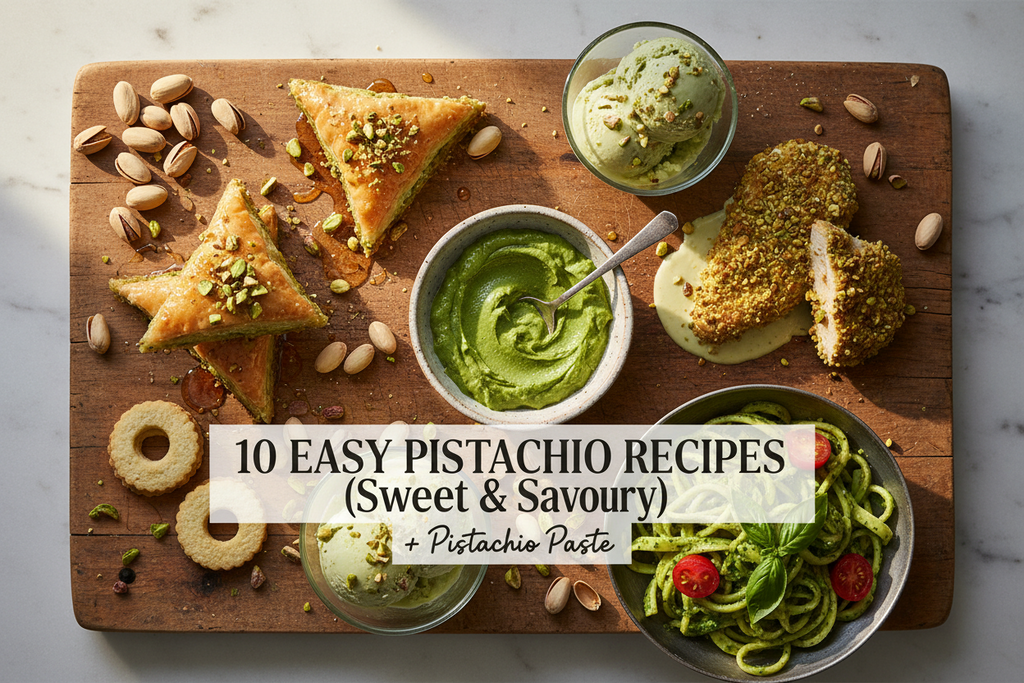 10 Easy Pistachio Recipes (Sweet & Savoury) + Pistachio Paste