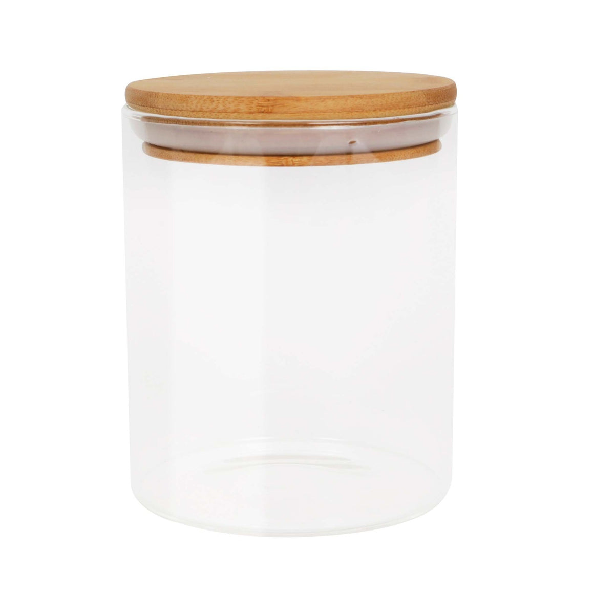 A Glass Jar 0.8L with a wooden lid.